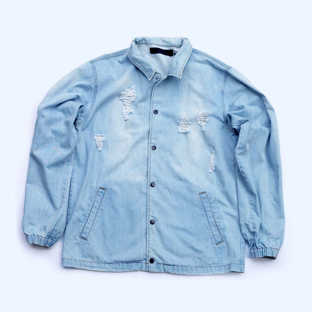 ダメージロングスリーブデニムシャツ