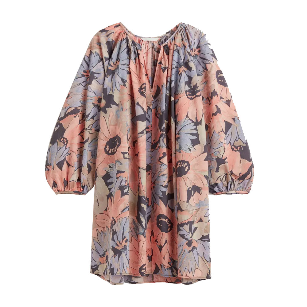 フラワープリントワンピース